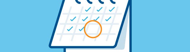 Calendar with deadline circled