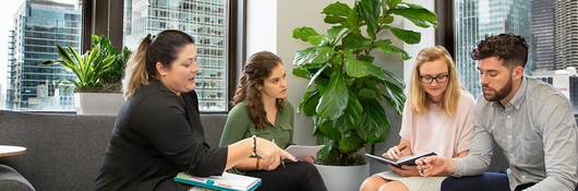 People consulting in a meeting room.