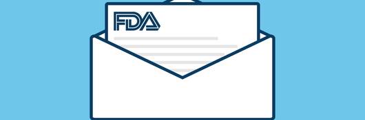 FDA notice in envelope