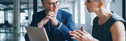 Business coworkers working together in an office