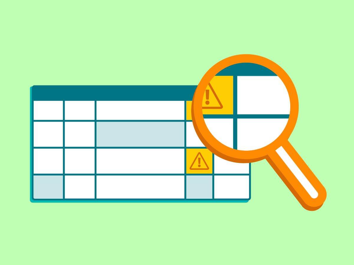 Magnifying glass finding difference in URRA analysis chart